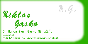 miklos gasko business card